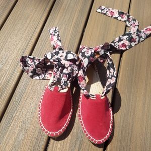 Anthropologie Lace Up Espadrilles